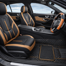 Funda de Auto Universal Dominus en Cuero Legítimo con Airbag +REGALOS: Alfombras de Cuero y Funda de Volante